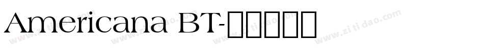 Americana BT字体转换